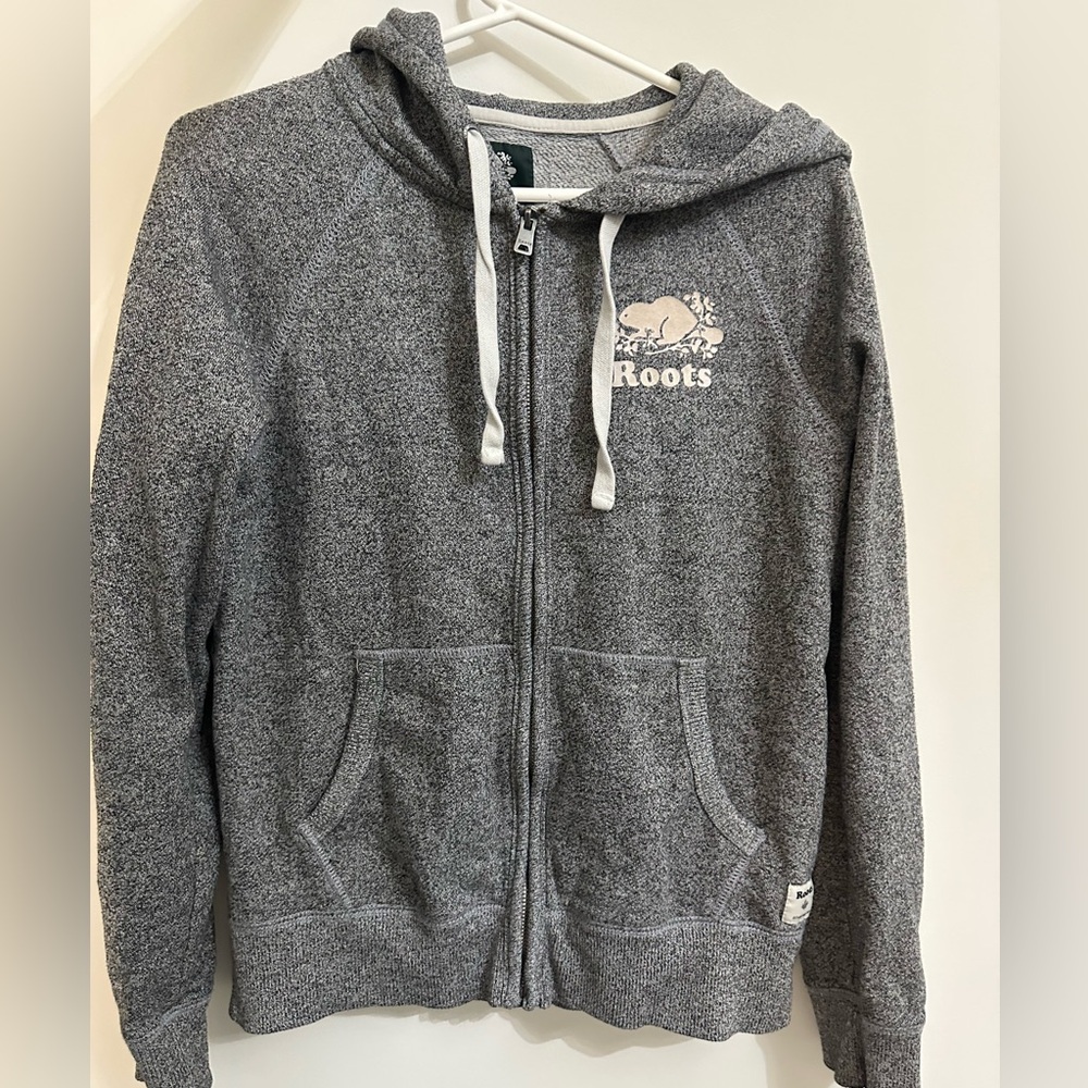 Roots Salt and Pepper Zip Up Hoodie